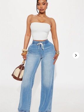 Light Blue Wide Leg Jeans